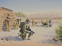 1RHA in Afghanistan Watercolour by Simon Taylor