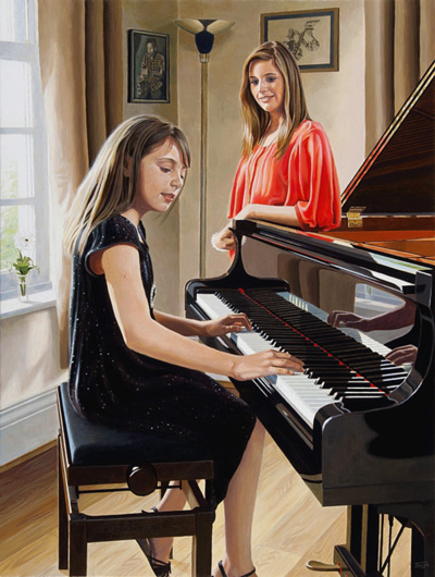Chloe and Ellie Portrait by Simon Taylor