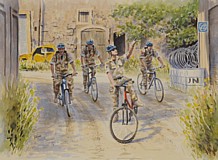 1RHA in Cyprus Watercolour by Simon Taylor