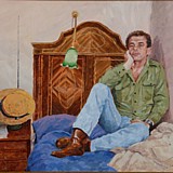 Chris Prior portrait painting by Simon Taylor