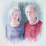 Sir Franklin and Lady Christine Berman, portrait painting by Simon Taylor