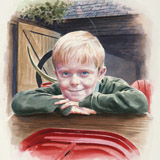 James portrait painting by Simon Taylor